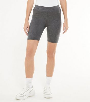 high waisted grey cycling shorts