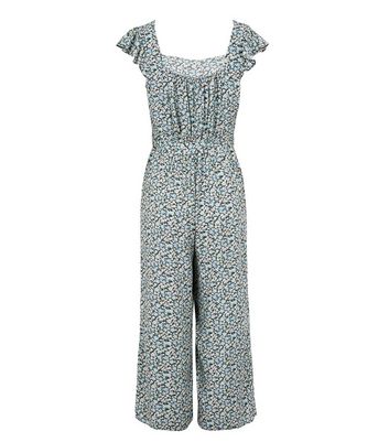 New look deals blue floral jumpsuit