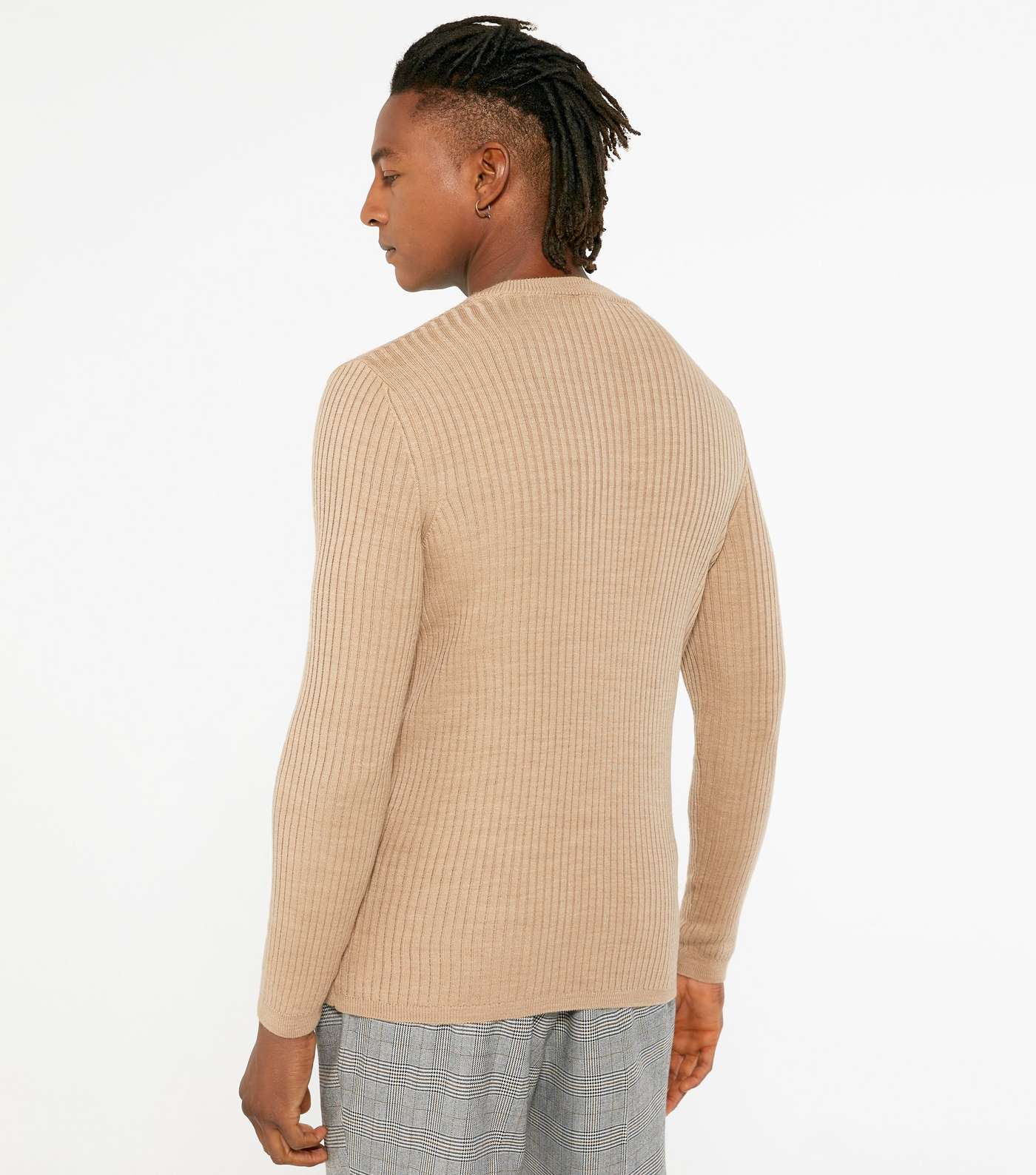 Camel Muscle Fit Crew Neck Jumper Image 4