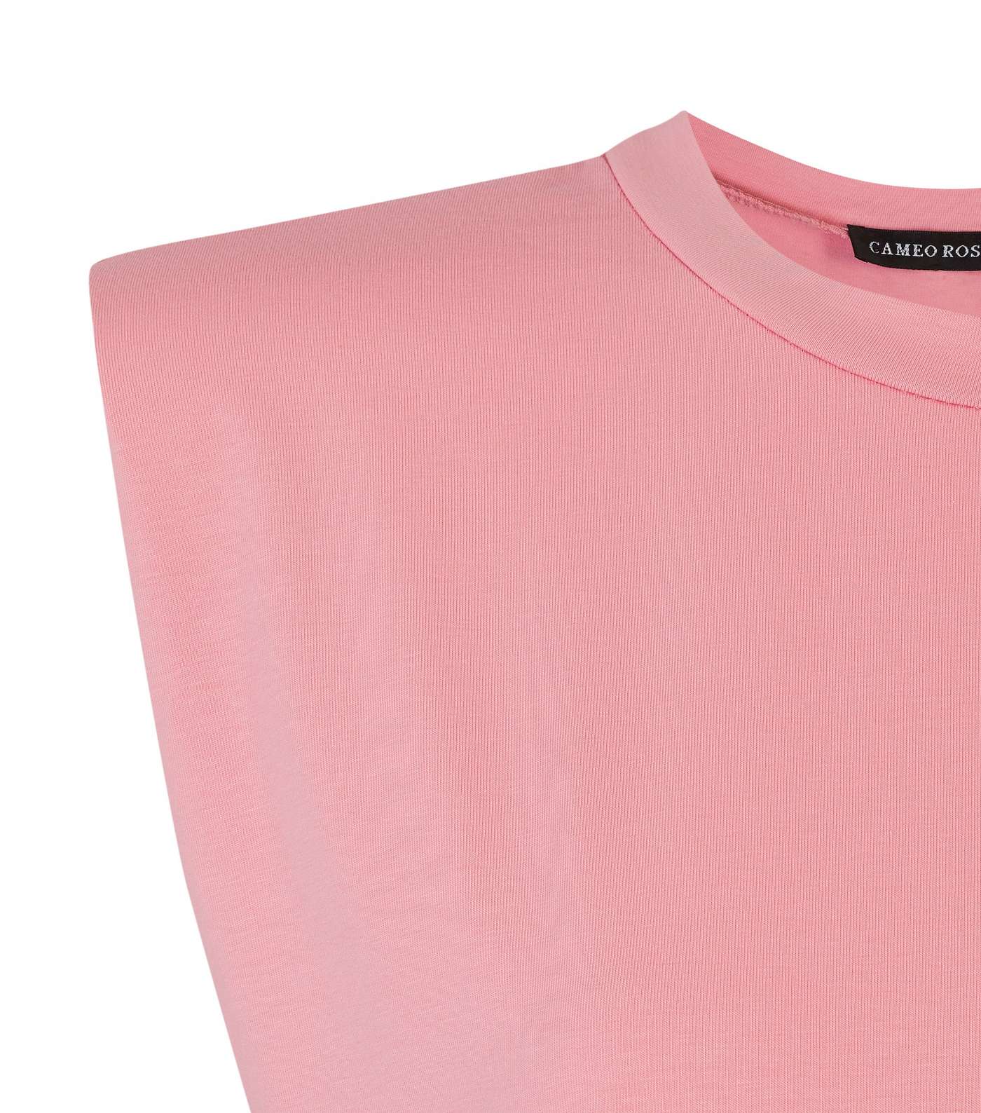 Cameo Rose Pink Shoulder Pad Sleeveless T-Shirt Image 3