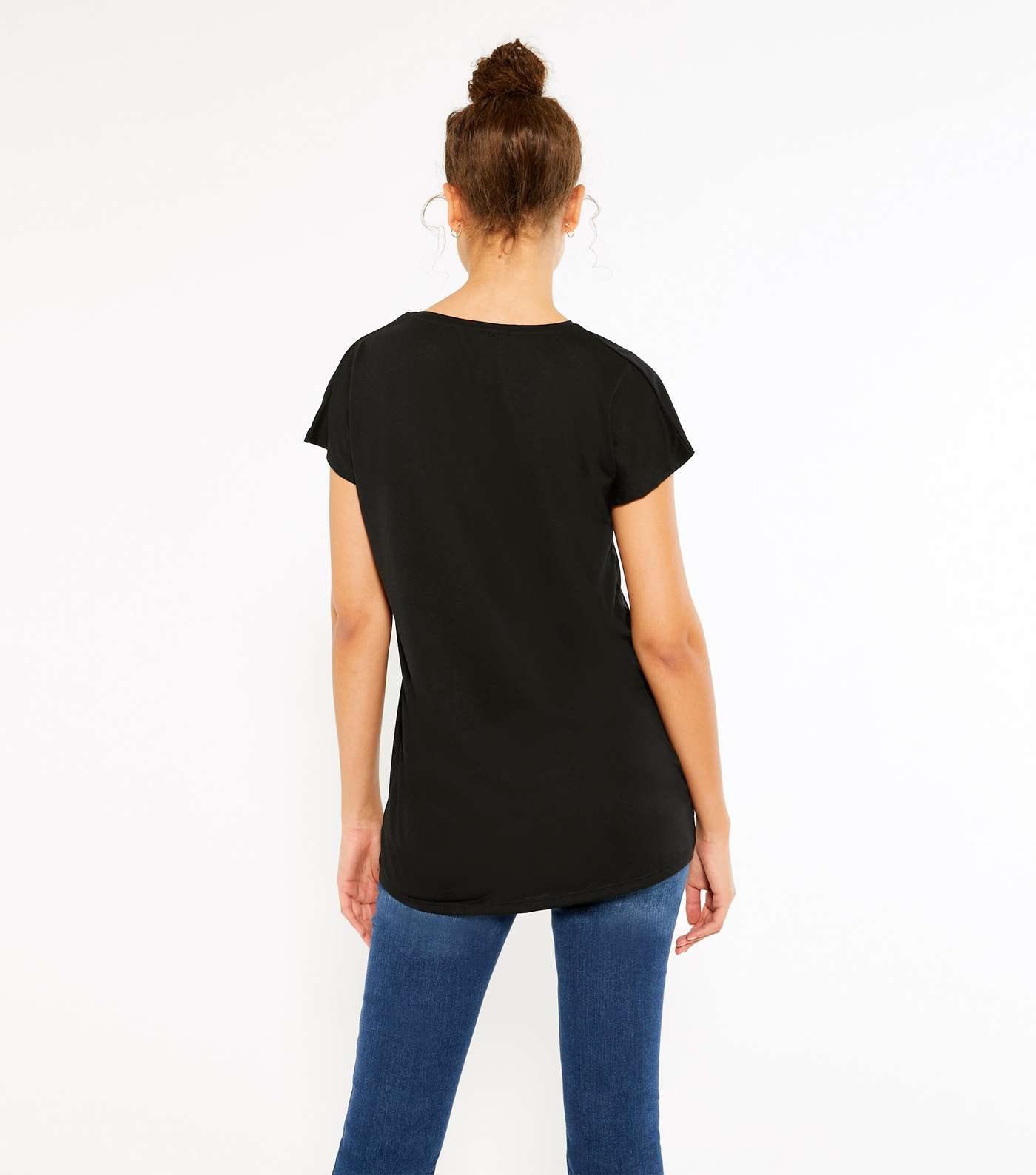 Tall Black Jersey Long T-Shirt Image 3