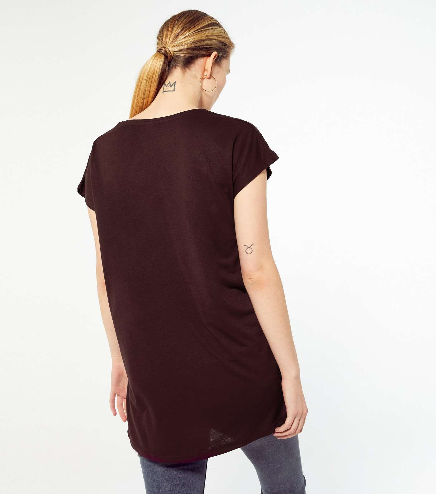 Tall Burgundy Jersey Long T-Shirt Image 3