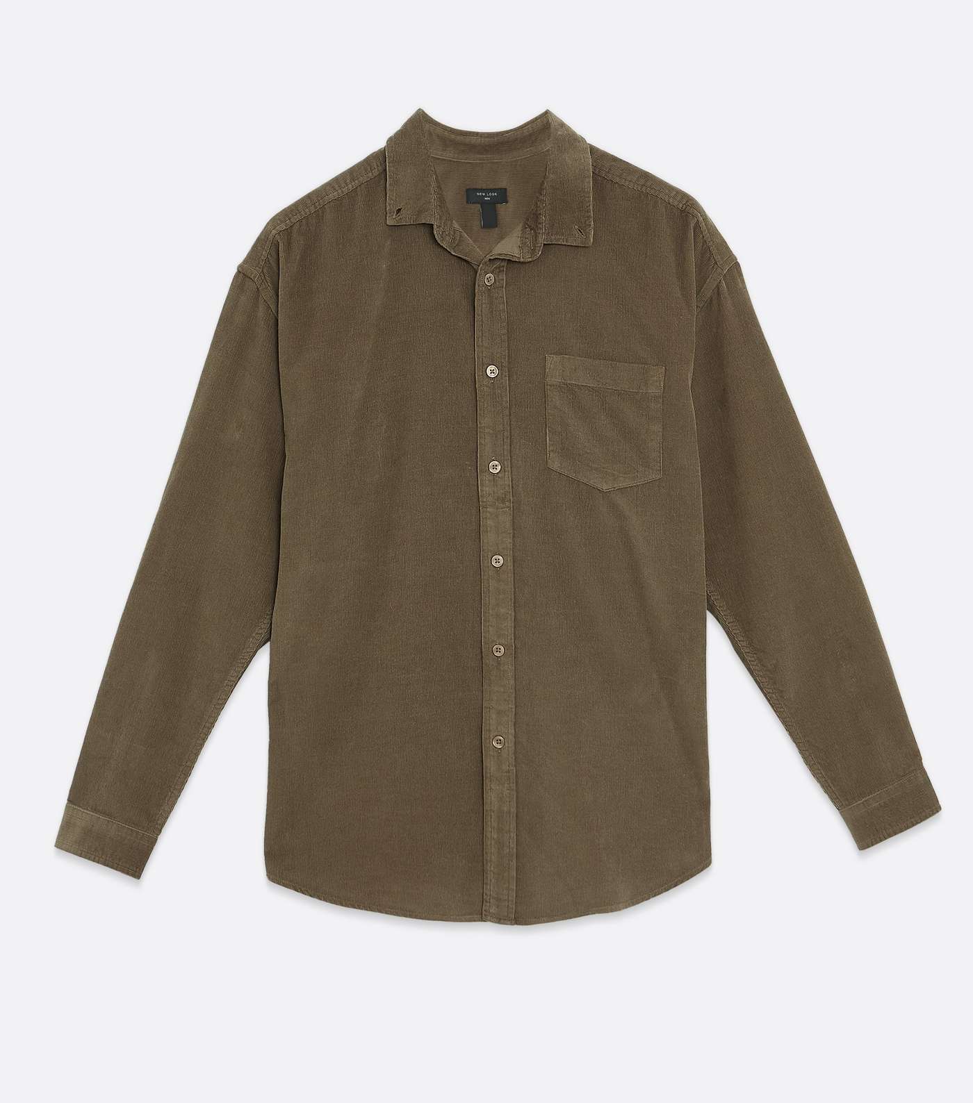 Brown Cord Long Sleeve Oversized Shirt Image 5