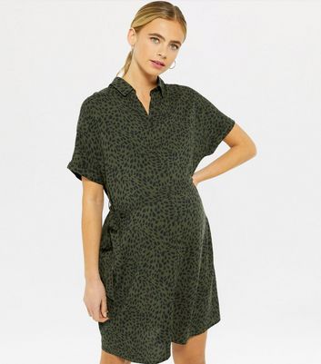 new look maternity leopard print dress