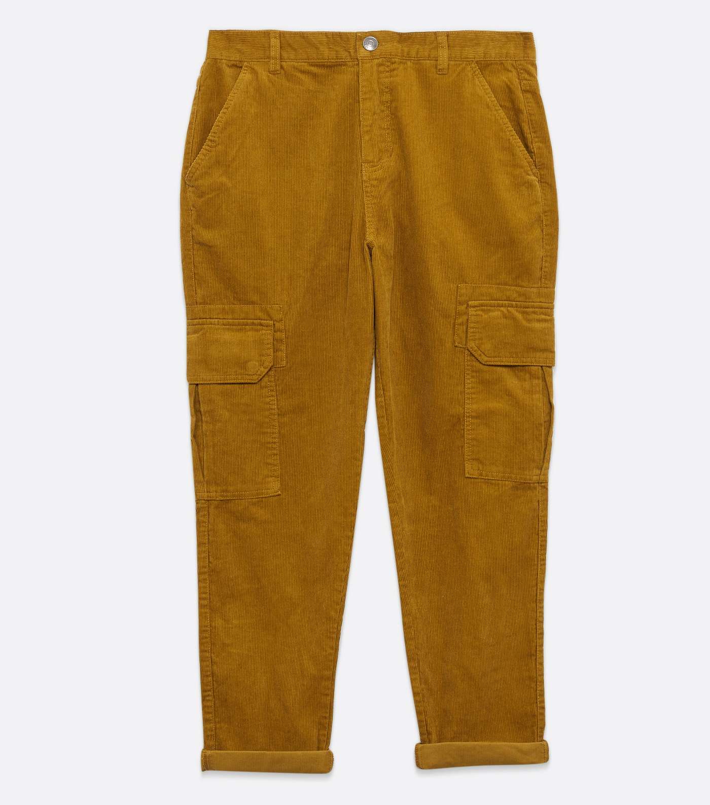 Tan Cord Cargo Trousers  Image 2