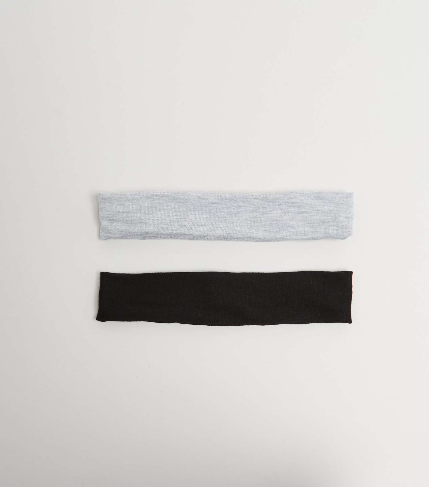 2 Pack Grey and Black Stretch Headbands