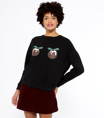 Black Christmas Pudding Print 