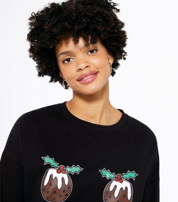 Black Christmas Pudding Print 
