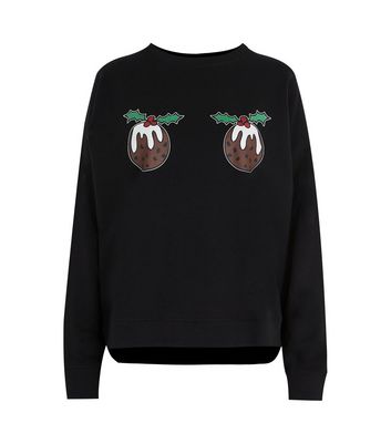 Black Christmas Pudding Print 