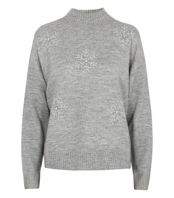 Grey on sale snowflake jumper