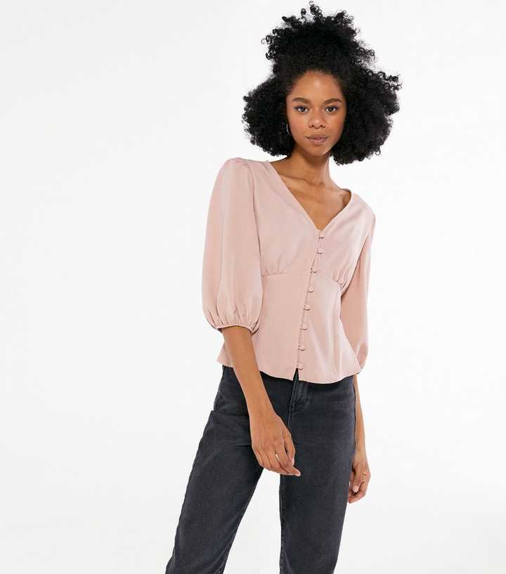 powder pink blouse