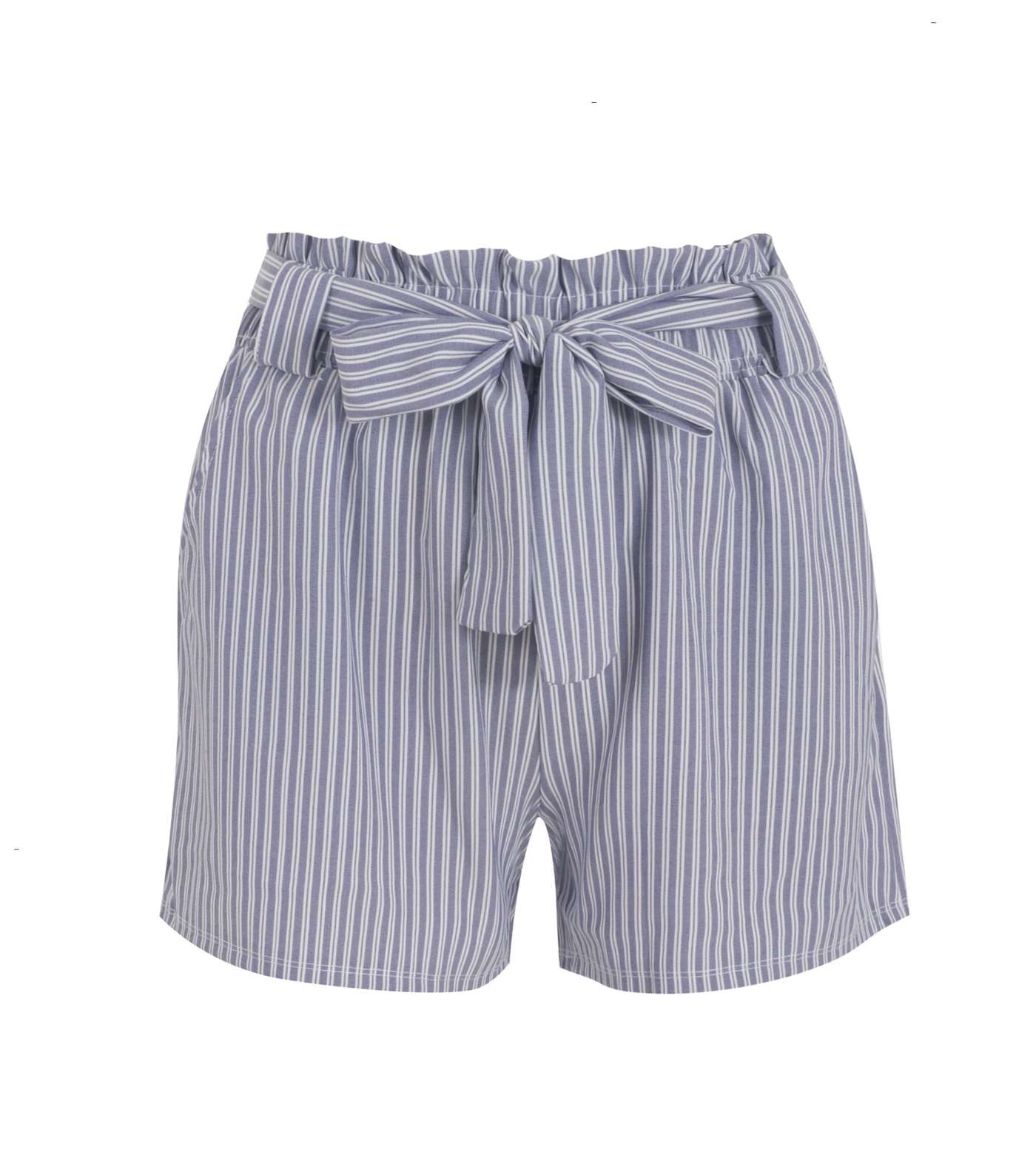 Pink Vanilla Blue Stripe High Waist Shorts