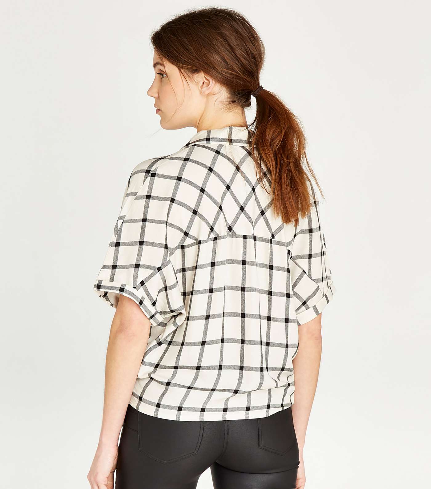 Apricot White Check Knot Front Shirt  Image 3