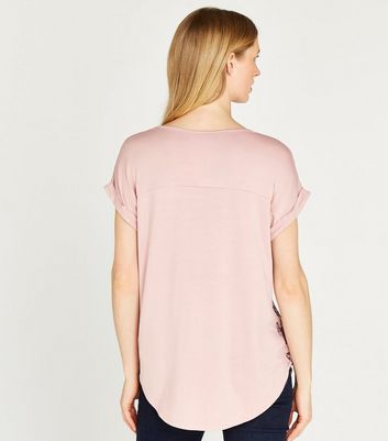 Image of Apricot Pink Butterfly Print T-Shirt New Look