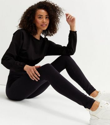 Tall Black Ribbed Jersey Leggings New Look | £10.00 | The Oracle Reading