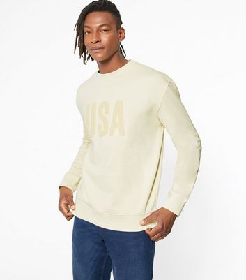 Cream sweatshirt clearance mens