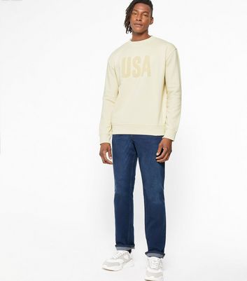 Cream USA Bouclé Logo Sweatshirt | New Look