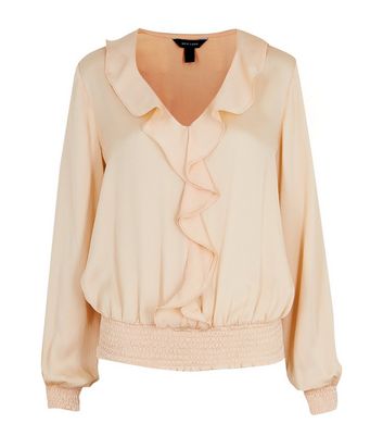 off white ruffle blouse