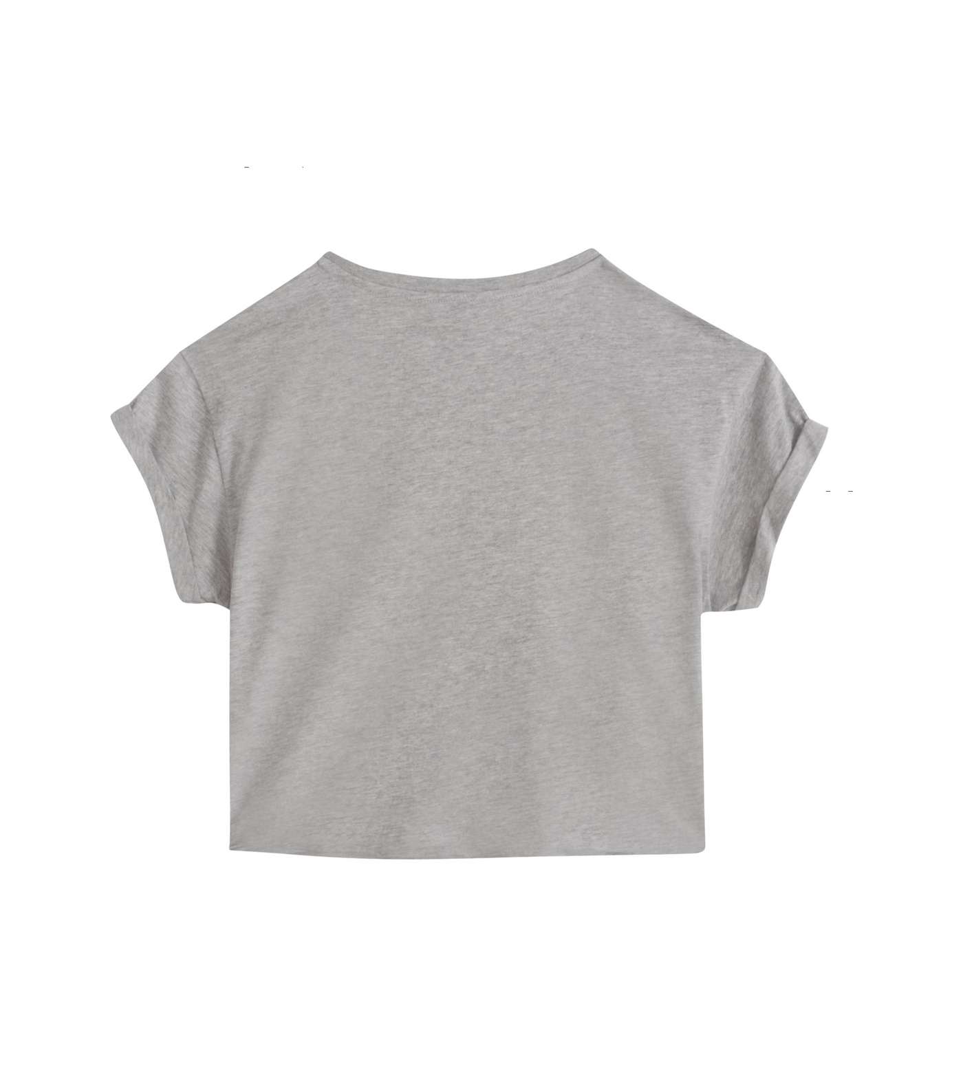 Girls Grey Heart Hand Print T-Shirt Image 2