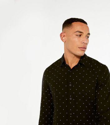 Black Polka Dot Long Sleeve Shirt | New 