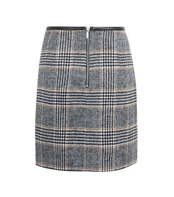 Image of Black Brushed Check Mini Skirt New Look