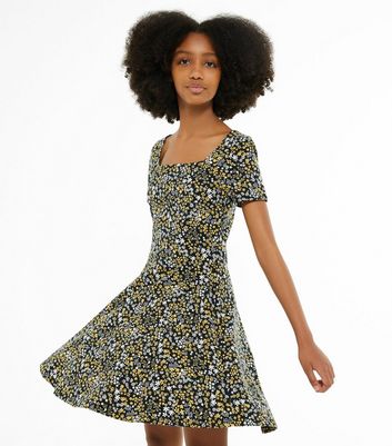 new look floral skater dress