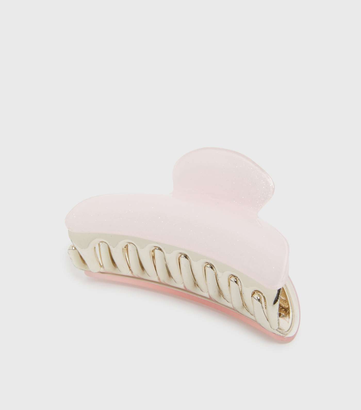 Pale Pink Glitter Bulldog Claw Clip 