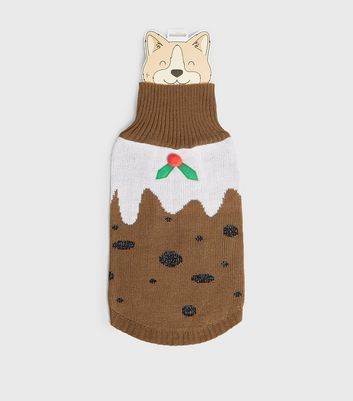 christmas pudding dog jumper