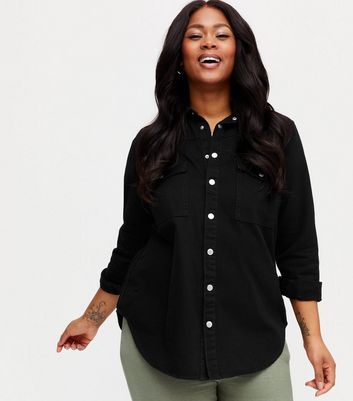 plus denim shirt