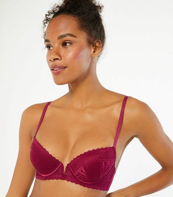 Burgundy push up bra Clearance
