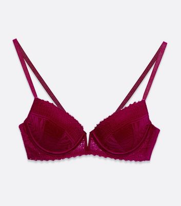 Burgundy push up bra Clearance
