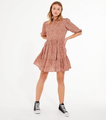 new look orange floral dress
