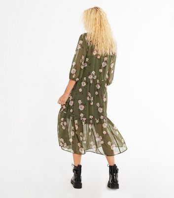 new look olive dress