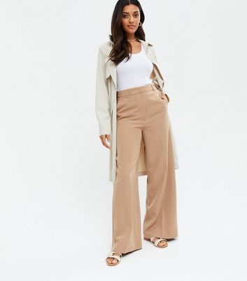 Mink High Waist Wide Leg Trousers | New 