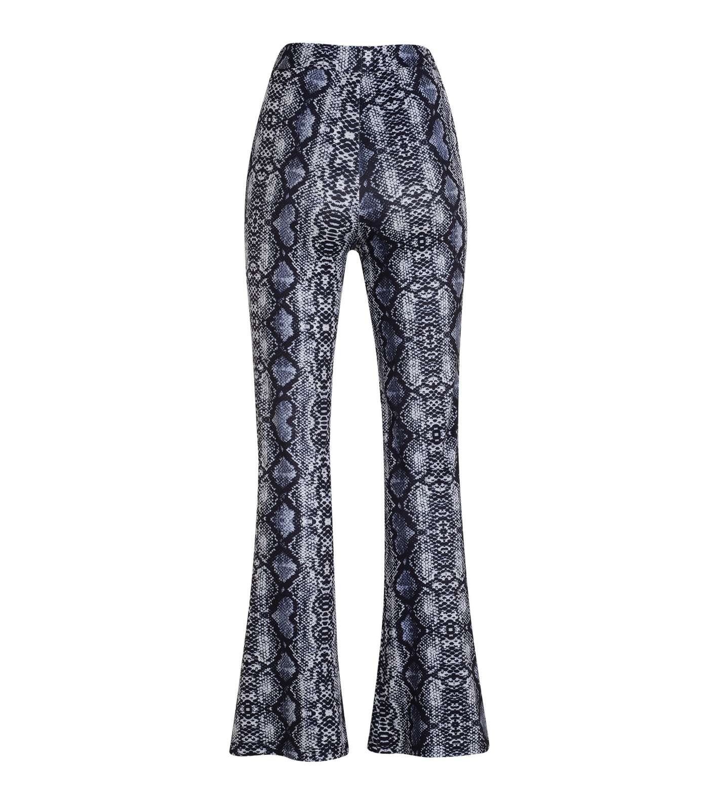 Blue Snake Print Flared Trousers  Image 2