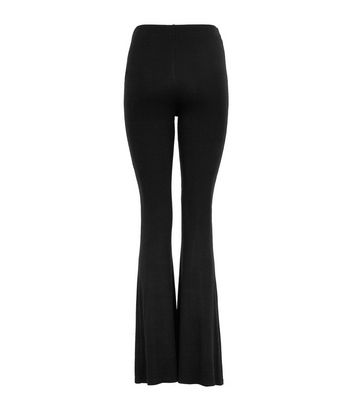 flared jersey trousers
