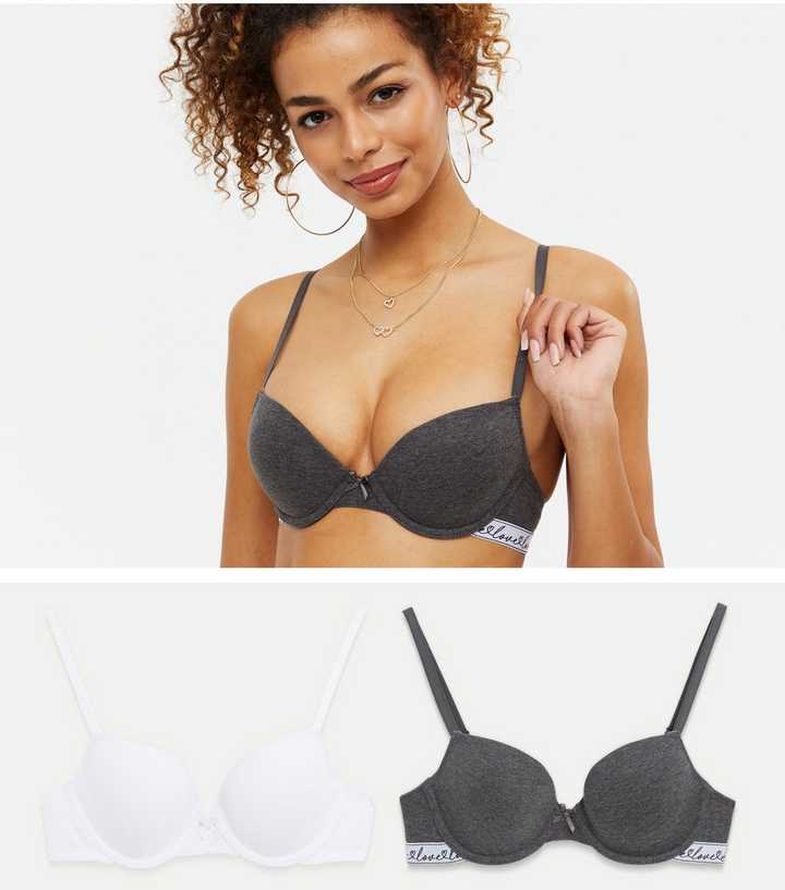 https://media2.newlookassets.com/i/newlook/668298403/womens/clothing/lingerie/2-pack-dark-grey-and-white-love-logo-t-shirt-bras.jpg?strip=true&qlt=50&w=720