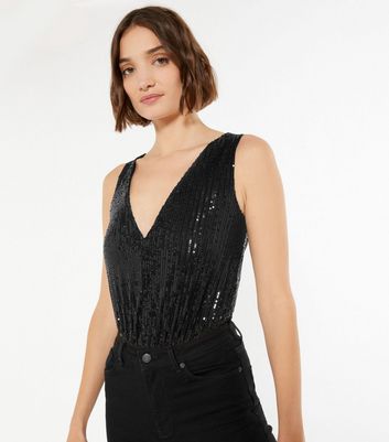 New look store sequin bodysuit