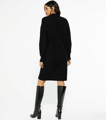 black jumper dress new look