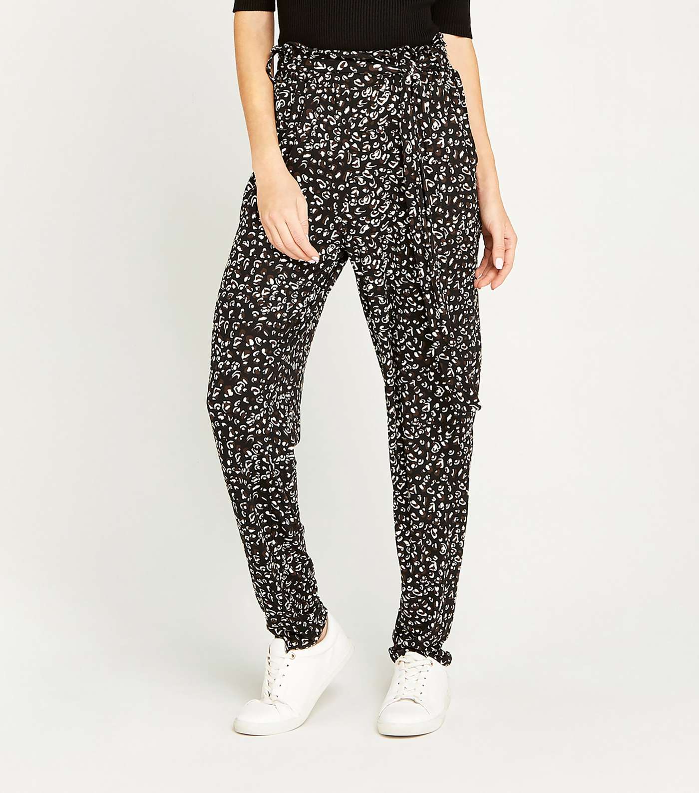 Apricot Brown Leopard Print Soft Touch Trousers