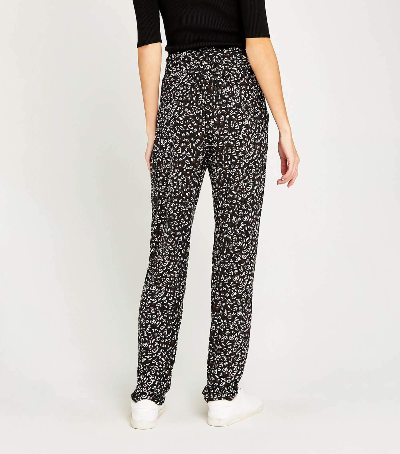 Apricot Brown Leopard Print Soft Touch Trousers Image 3