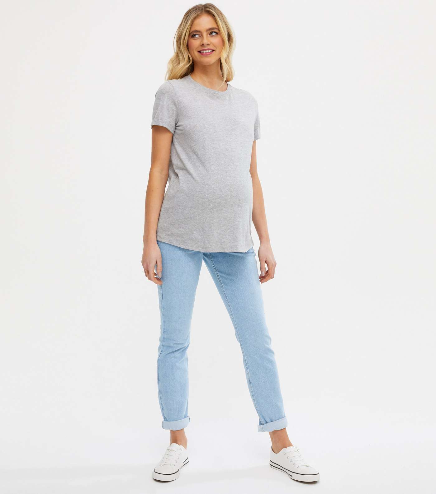Maternity Pale Blue Waist Enhance Tori Mom Jeans