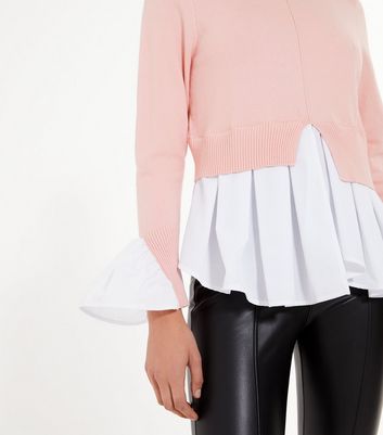 Pink shirt jumper new arrivals