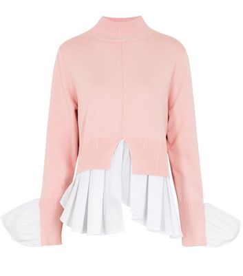 Pink jumper outlet shirt