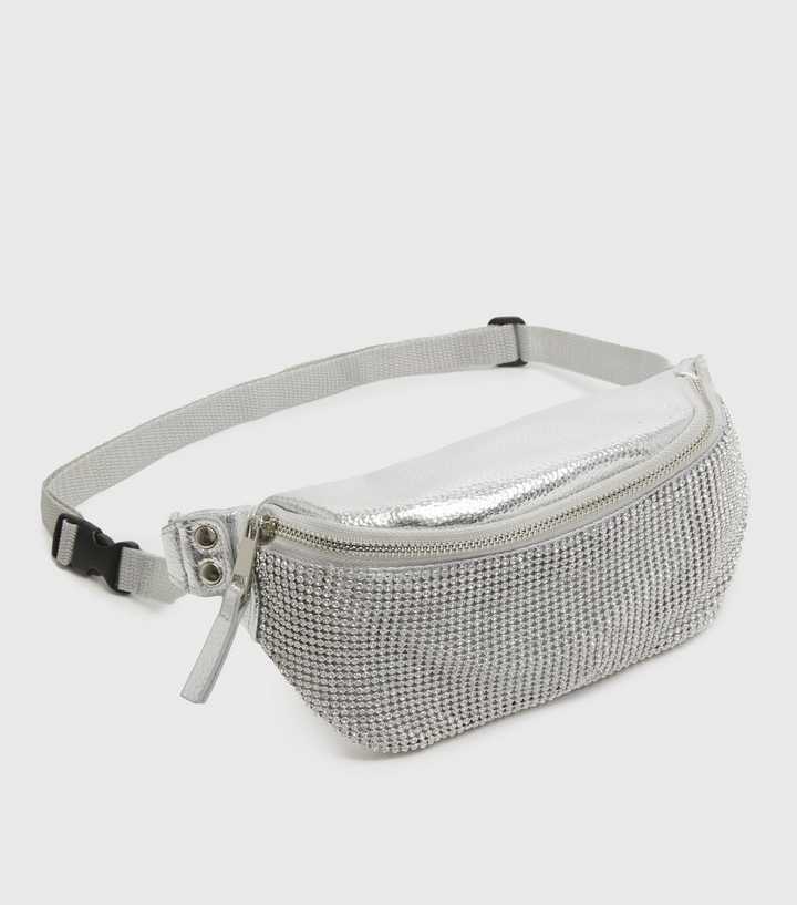 Silver Diamanté Bum Bag
