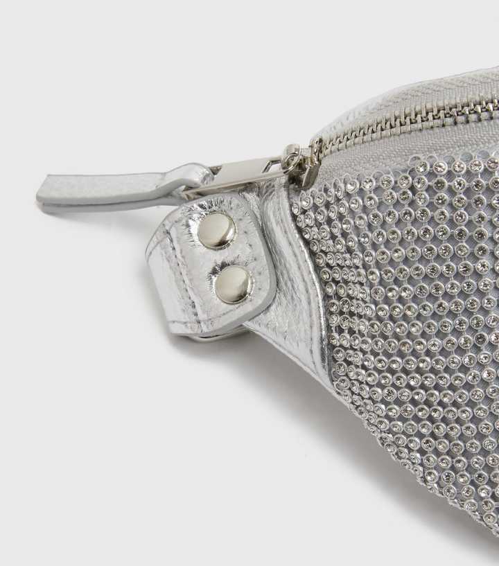 Silver Diamanté Bum Bag