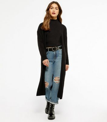 ribbed maxi cardigan