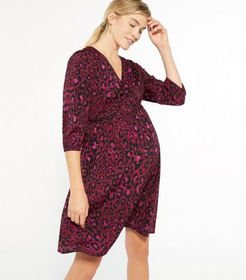 New look maternity deals leopard print dress