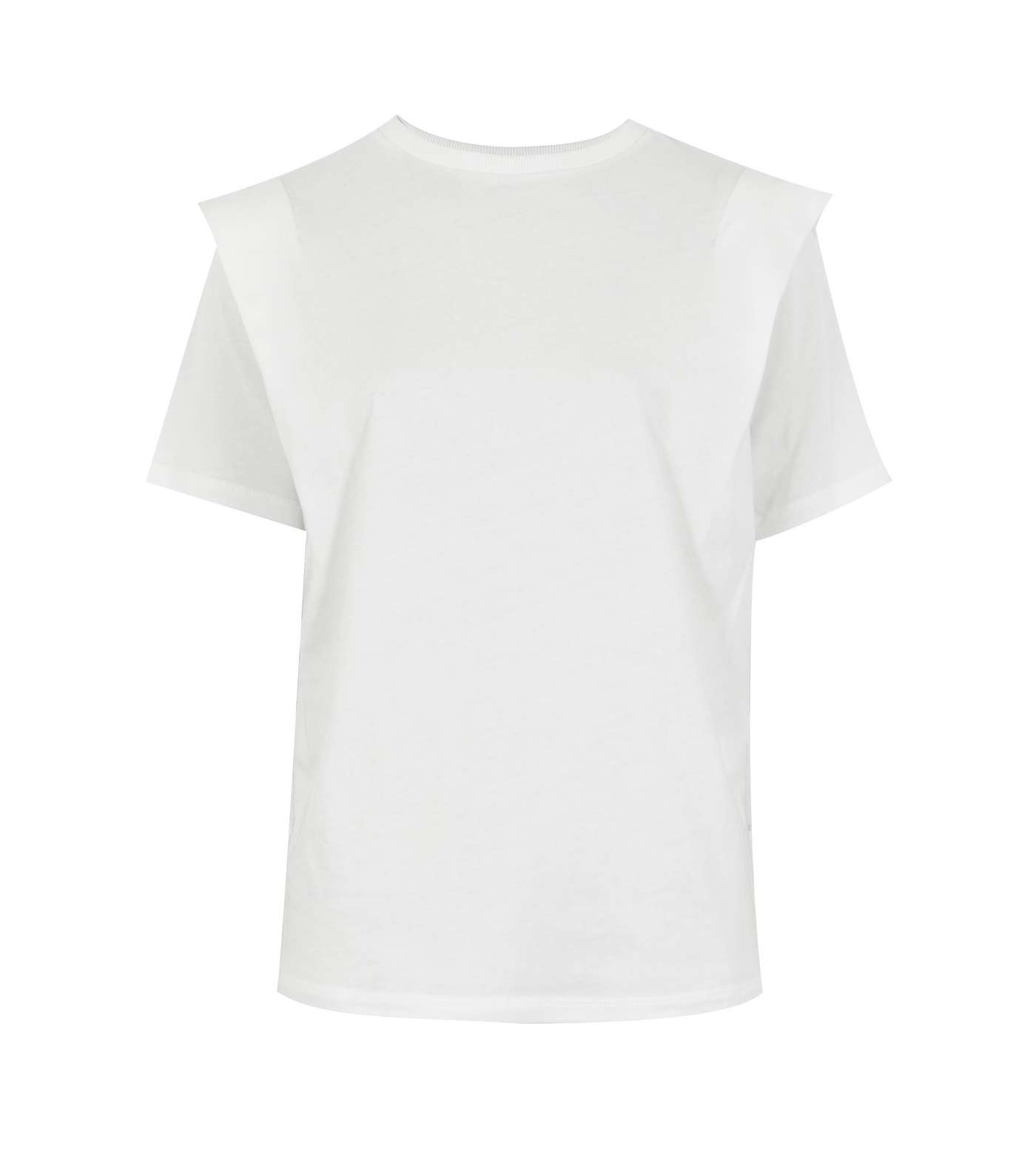 Off White Cotton Extended Shoulder T-Shirt