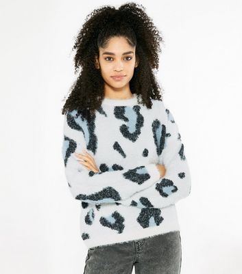 Blue leopard sales print jumper